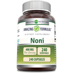 Amazing Nutrition Amazing Formulas Noni 400mg 240 capsules front bottle view authentic USA imported immune supplement