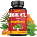 Papnami stinging nettle extract capsules bottle front view showing joint support benefits
