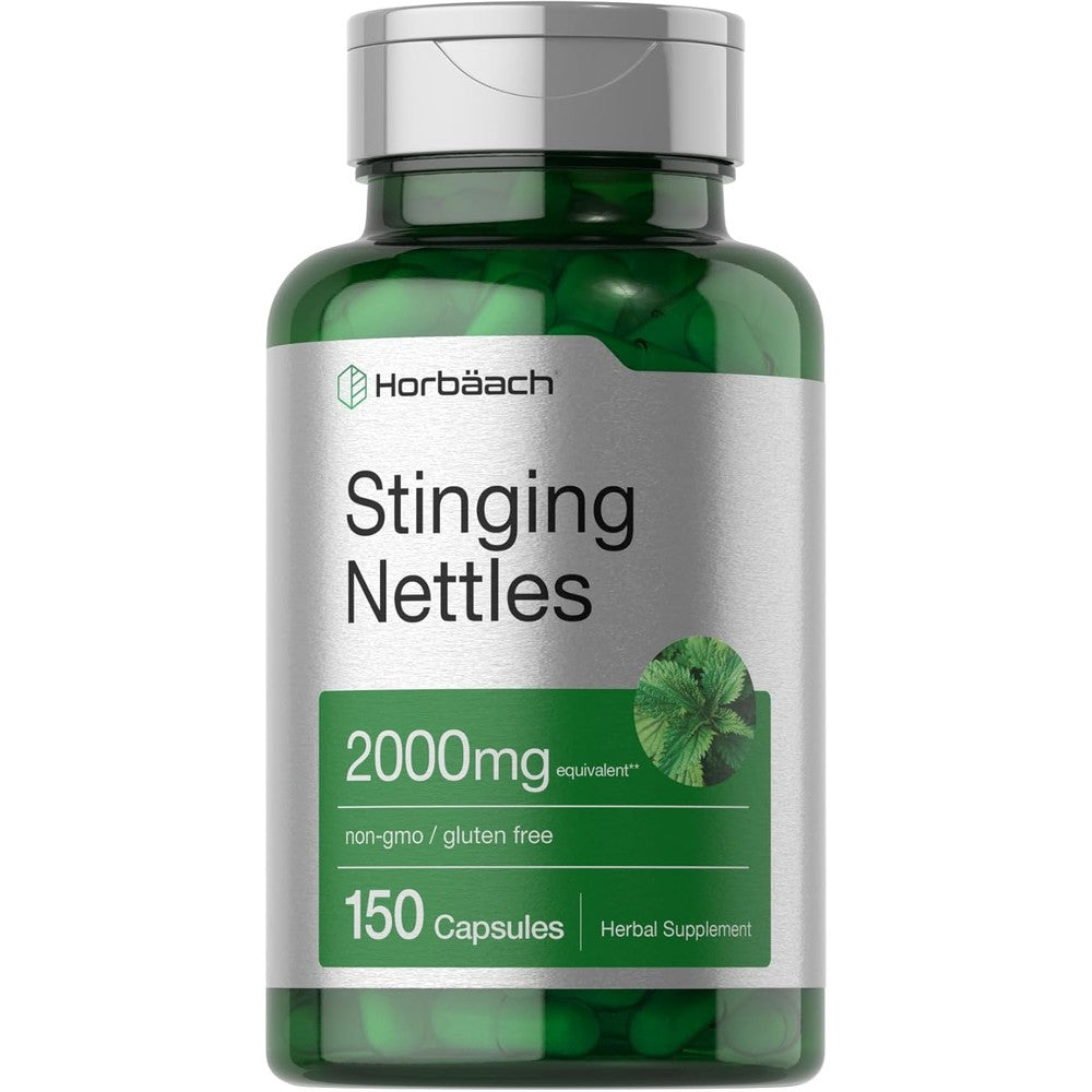 Horbäach Stinging Nettle 150 capsules bottle front view for joint support