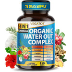 VEGATOT Organic Water Out Complex front view bottle for natural fluid balance