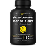 NutraChamps Chanca Piedra Stone Breaker 180 capsules front bottle view for kidney health support.