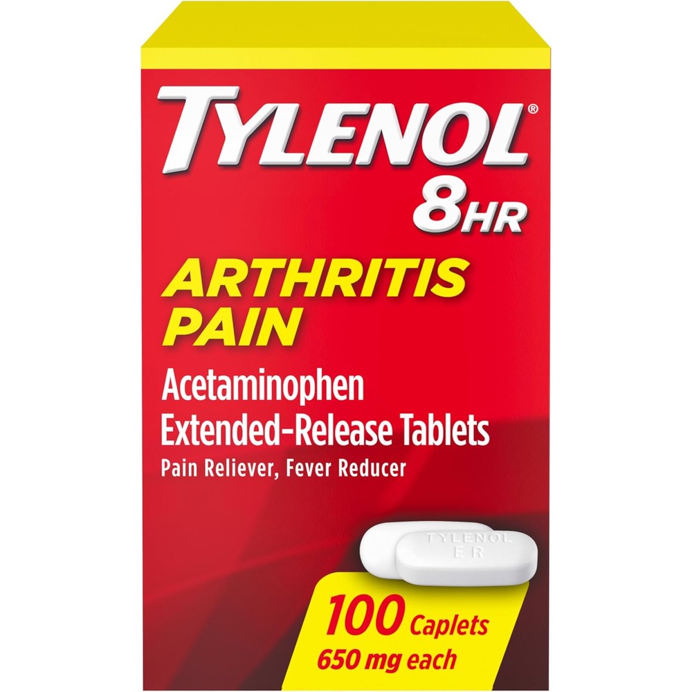 Tylenol 8 Hour Arthritis Pain Relief Caplets front view bottle