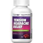 HealthA2Z Tension Headache Relief 200 caplets front bottle view for pain management