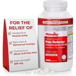 TIME-Cap Labs Regular Strength Acetaminophen 1000 tablets front view for pain relief.