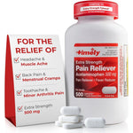 TIME-Cap Labs Extra Strength Acetaminophen 500mg bottle front view for pain relief.