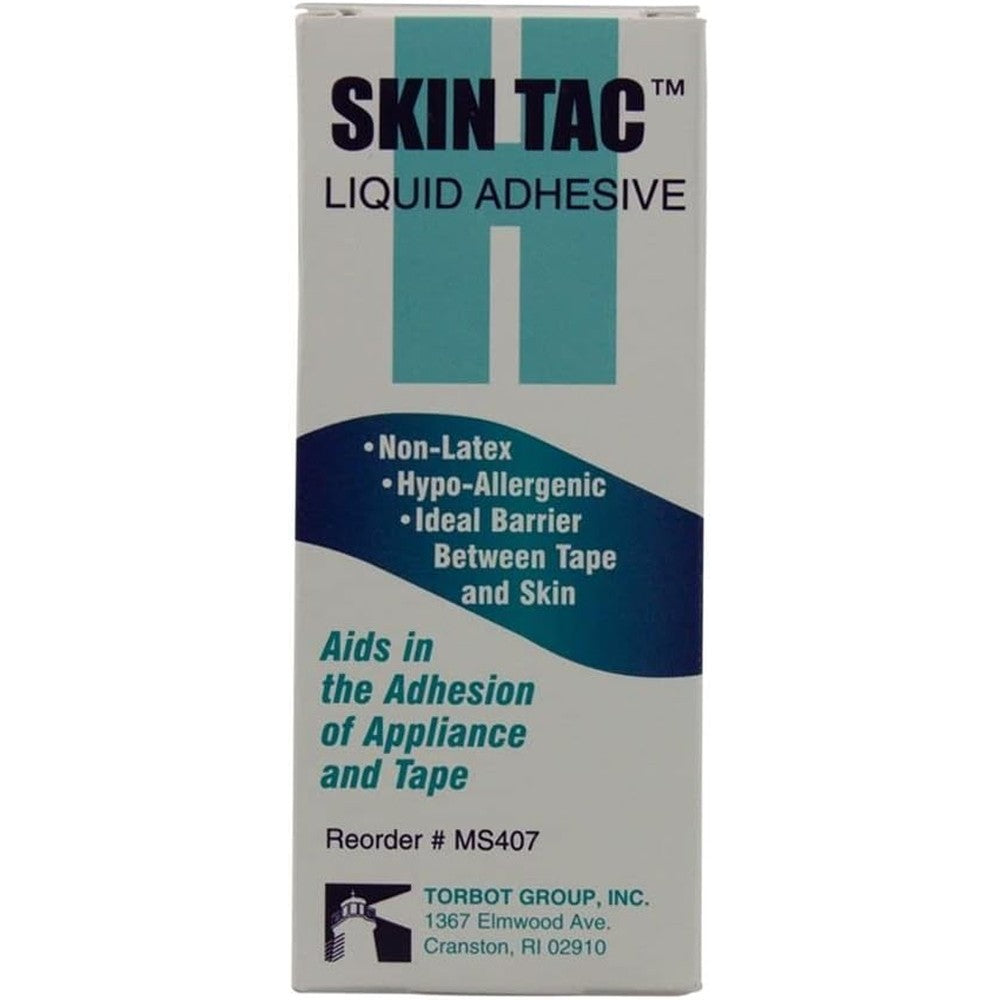 Skintac Liquid Adhesive 4 Ounce bottle front view for CGM sensor security