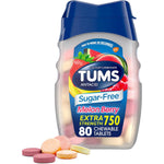 Tums Extra Strength Sugar Free Melon Berry Antacid bottle front view