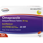 Camber Omeprazole 20mg Delayed Release Tablets front packaging