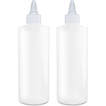 BRIGHTFROM twist top applicator bottles front view showing the pack of two clear squeeze containers