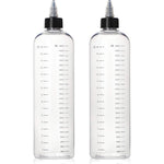 Segbeauty hair color applicator squeeze bottles front view showing clear scale markings