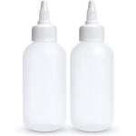 BRIGHTFROM twist top applicator bottles front view pack of two empty clear plastic containers
