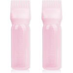 BLAAROOM root comb applicator bottle front view showing pink plastic squeeze body and comb cap design.
