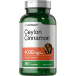Horbäach Ceylon Cinnamon 4000mg capsules bottle front view