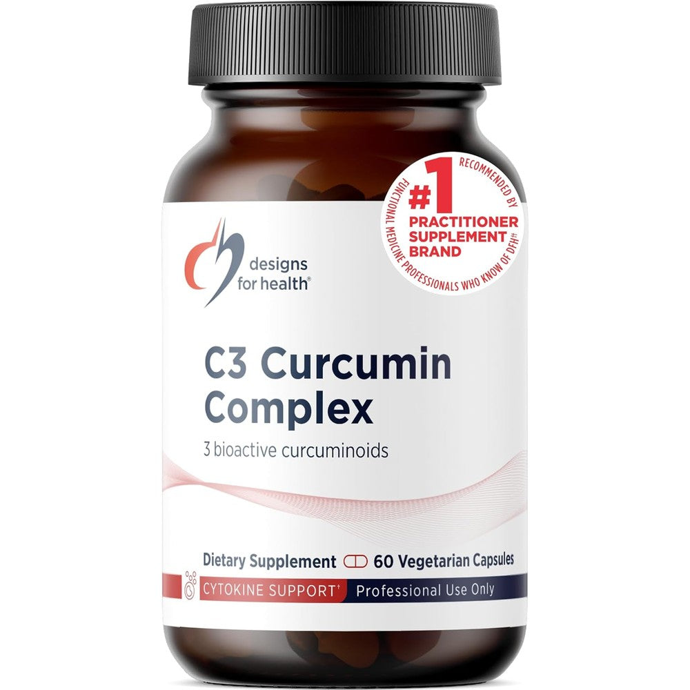 Designs for Health C3 Curcumin Complex bottle front view