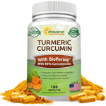 aSquared Nutrition Turmeric Curcumin 1300mg front view supplement bottle