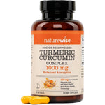 Naturewise Extra Strength Turmeric Curcumin 1000mg bottle front view