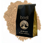 BodiForLife Dong Quai Root Powder front view of black aluminum foil pouch with gold tree logo.