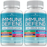 Liberty Lifestyle 8 in 1 Immune Defense Supplement front bottle view