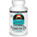 Source Naturals Evening Primrose Oil 500mg 180 softgels front view bottle for hormonal balance supplement