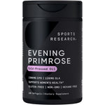 Sports Research Evening Primrose Oil 1300mg bottle front view showing 120 liquid softgels label