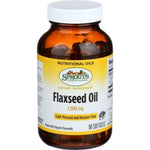 Sprouts Farmers Market Flaxseed Oil 1000 Mg 90 softgels front view bottle for plant based omega 3 supplementation