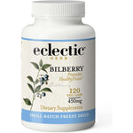 Eclectic Herb Institute Bilberry 450mg 120 capsules front view for vision support