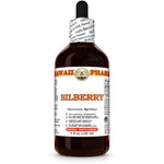 Hawaii Pharm Bilberry Dry Leaf Pure Liquid Extract front view of the four fluid ounce bottle showcasing original packaging.