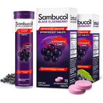 Sambucol Black Elderberry Effervescent 30 Tablets front packaging view for immune support