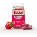 BeLive Elderberry Gummies front view bottle for premium immune support packaging