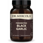 Dr. Mercola Fermented Black Garlic 60 Capsules front bottle view for immune support
