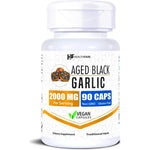 Healthfare Aged Black Garlic Supplement 2000mg front view bottle packaging