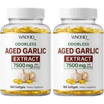 RTQSU Aged Garlic Extract 7500mg front view bottle packaging for immune support.