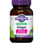 Oregon's Wild Harvest Certified Organic Ginger 90 capsules front view bottle showing USDA organic label