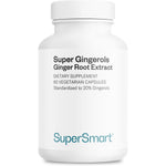 Supersmart Super Gingerols 400mg front bottle view for digestive health support.