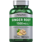 Piping Rock Ginger Root Extract 180 capsules front view bottle for digestive health