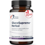 Designs for Health GlucoSupreme Herbal supplement bottle front view