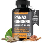 NooMost Authentic Korean Red Panax Ginseng and Ginkgo Biloba bottle front view