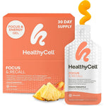 Healthycell Focus and Recall liquid nootropic box front view