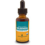 Herb Pharm Certified Organic Goldenseal Liquid Extract 1 Fluid Ounce bottle front view for respiratory support