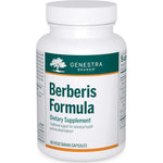 Genestra Brands Berberis Formula 90 Capsules front view showcasing packaging and main ingredient listings.