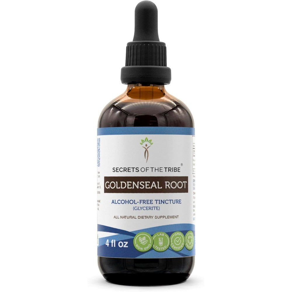 Secrets of the Tribe Goldenseal Root Tincture front view bottle for immune support