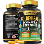 Tenmido Goldenseal Root Supplement 10 In 1 Capsule Bottle front view