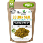 Naturfi Organic Goldenseal Root Powder front pouch view showing USDA organic seal
