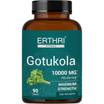 ERTHRI Organic Gotu Kola 10000mg 90 tablets front bottle view