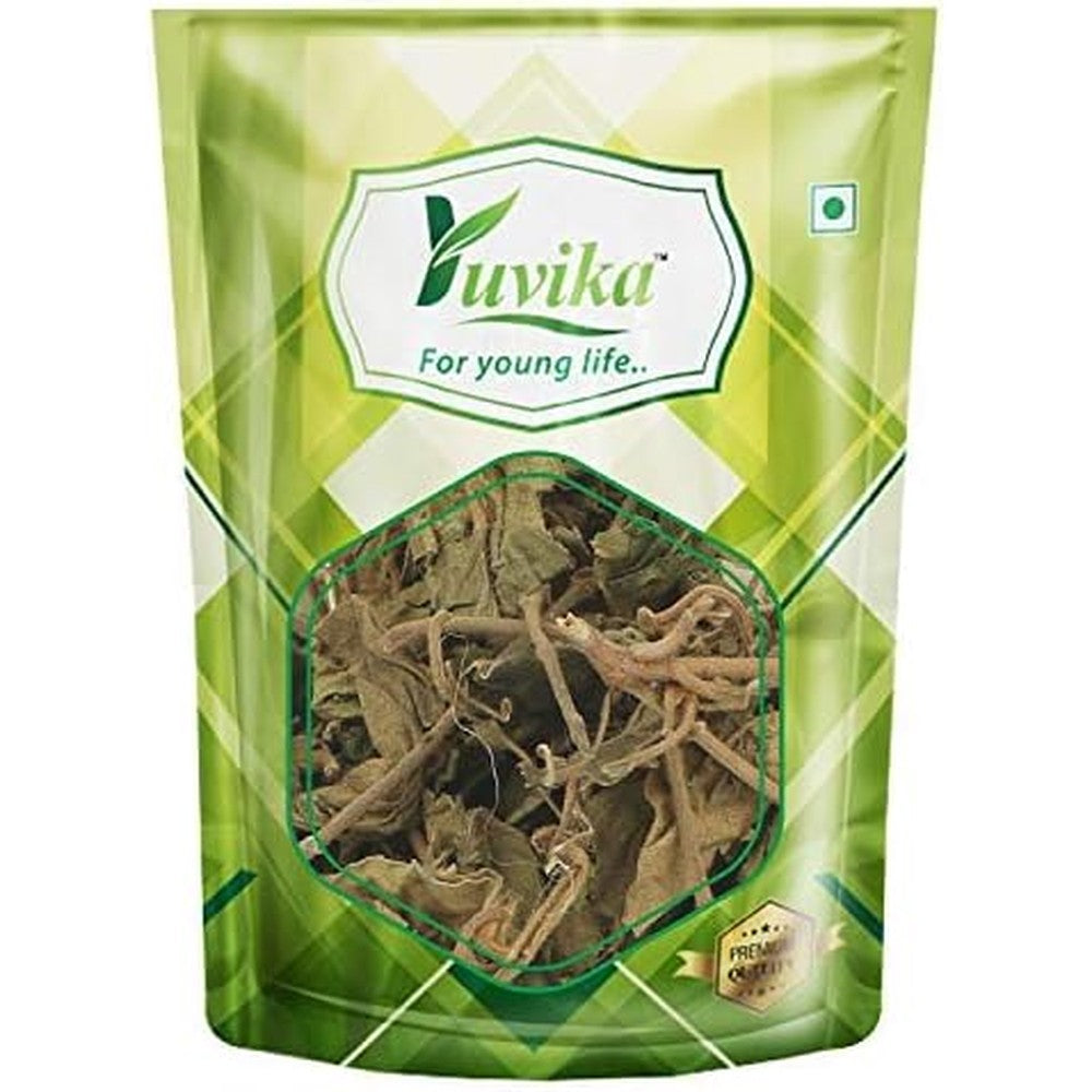Yuvika Gurmar Leaves 400 Grams front packaging view showcasing raw Ayurvedic herb details.