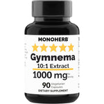 MONOHERB Gymnema Extract 1000 mg bottle front view for blood sugar support
