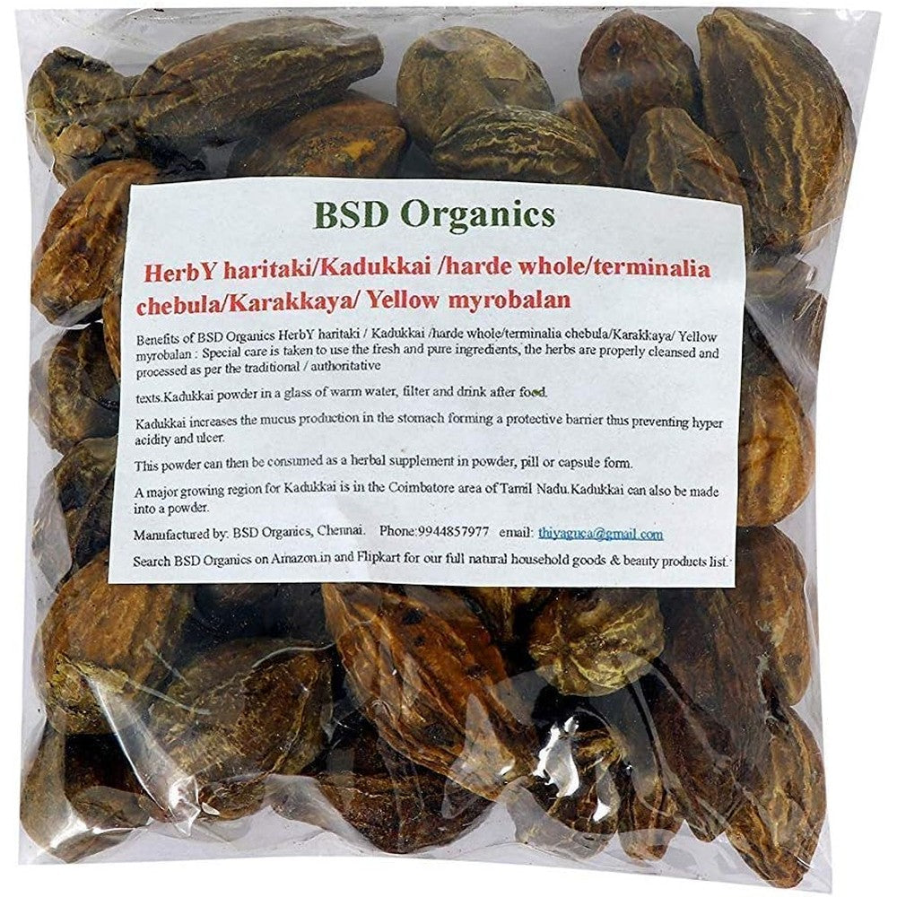 BSD Organics Herby Haritaki whole dried fruit package front view for natural digestive wellness
