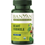 Banyan Botanicals Organic Heart Formula front view bottle for cardiovascular support.