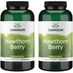 Swanson Hawthorn Berry 500 Capsules front view bottle for cardiovascular health support.