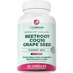 PurePremium Supplements Beet Root 3-in-1 Blood Pressure front view capsule bottle for cardiovascular support